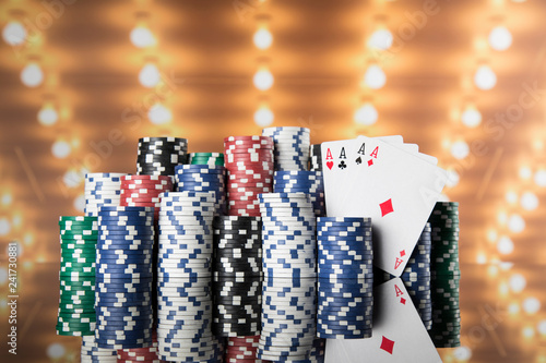 Classic casino, Poker Chips background
