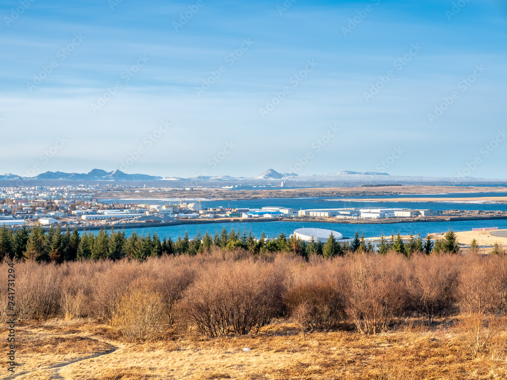 Cityscape viewpoint of Reykjavik from Perlan, Iceland Cityscape viewpoint of Reykjavik from Perlan, Iceland