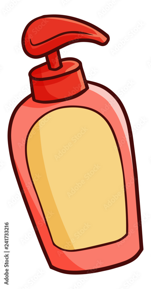 Funny and cute liquid soap - vector