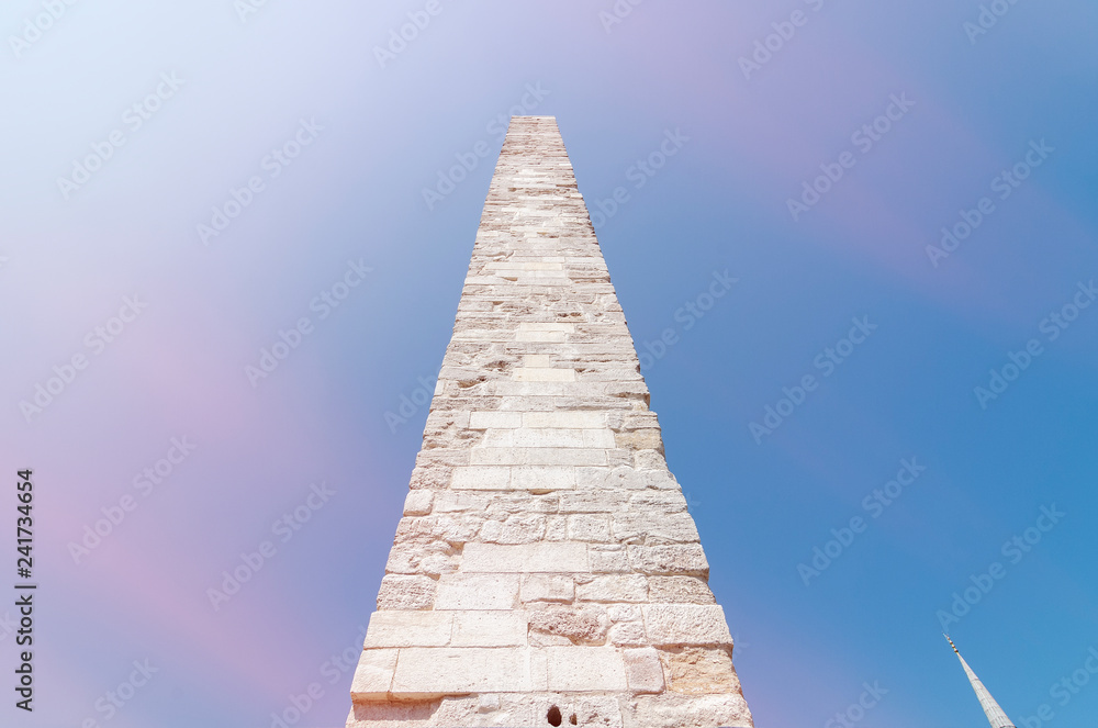 Walled Obelisk on Hippodrome in Istanbul, Turkey. Walled Obelisk on Hippodrome in Istanbul, Turkey.