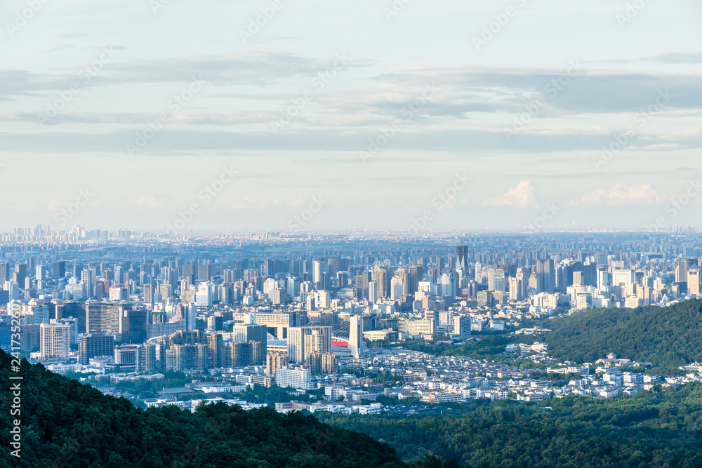 panoramic city skyline in china