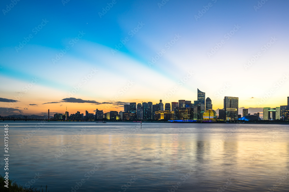 panoramic city skyline in china