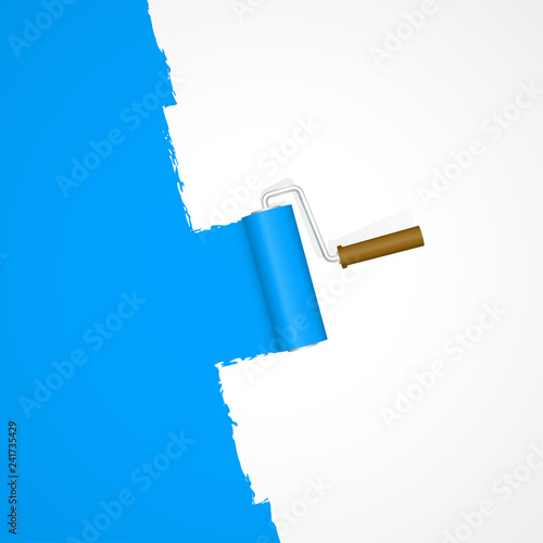 repainting with paint roller