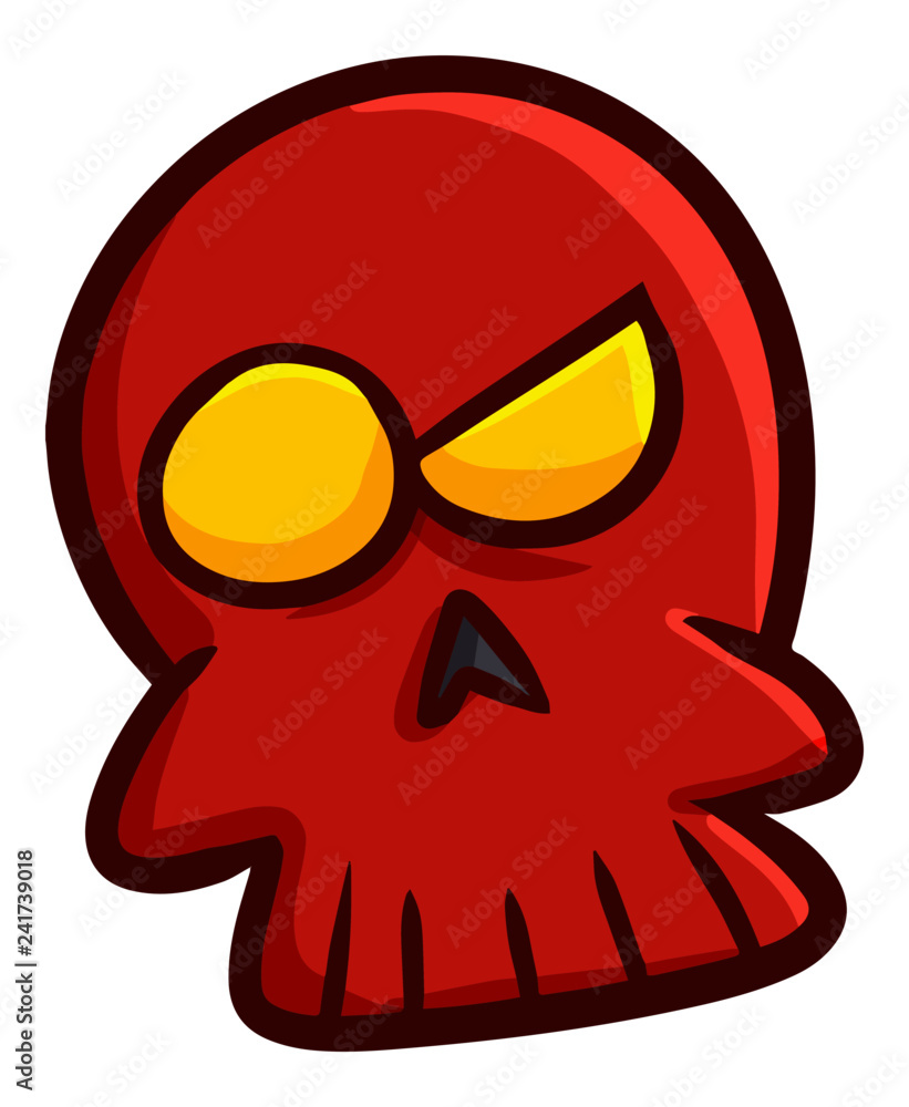 Funny and scary red skull mask for Halloween - vector. Funny and scary red skull mask for Halloween - vector.