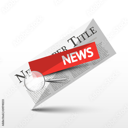 News Symbol. Newspaper Icon, Vector Newspapers Design Isolated.