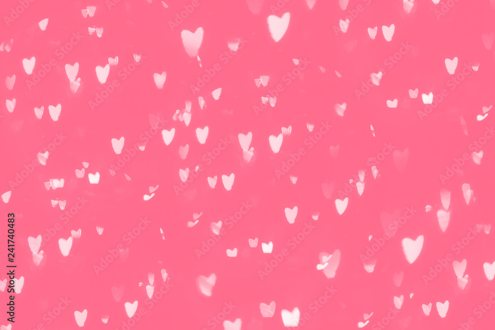 Heart bokeh pink background, Love Valentine day concept Heart bokeh pink background, Love Valentine day concept