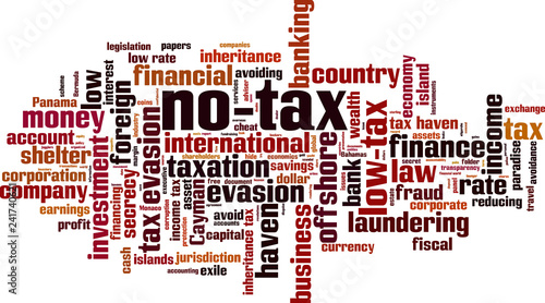 No tax word cloud