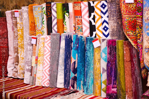 Canvas Print Kadikoy, Istanbul, Turkey: Turkish carpets market in Istanbul street