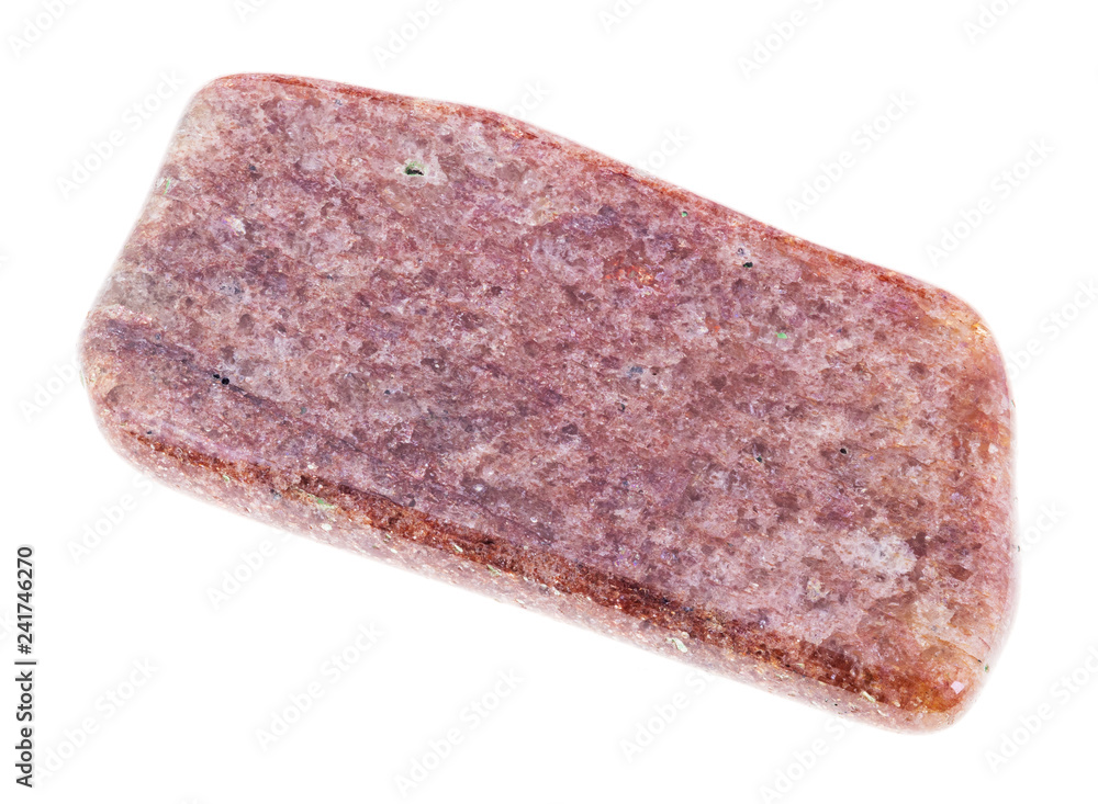 tumbled pink Aventurine stone on white tumbled pink Aventurine stone on white