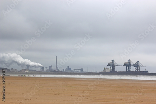 Port Talbot from Aberavon Beach, Wales photo