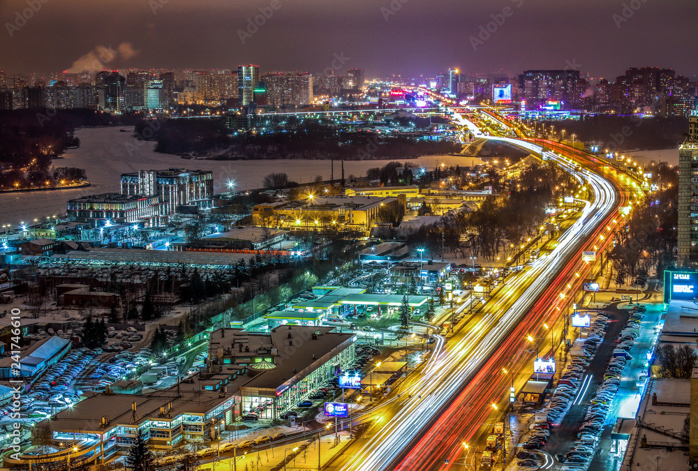 Moscow. Leningrad highway. The view from the top. Moscow. Leningrad highway. The view from the top.