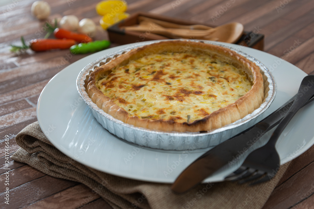 Quiche Lorraine with smoked bacon Quiche Lorraine with smoked bacon
