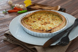 Quiche Lorraine with smoked bacon