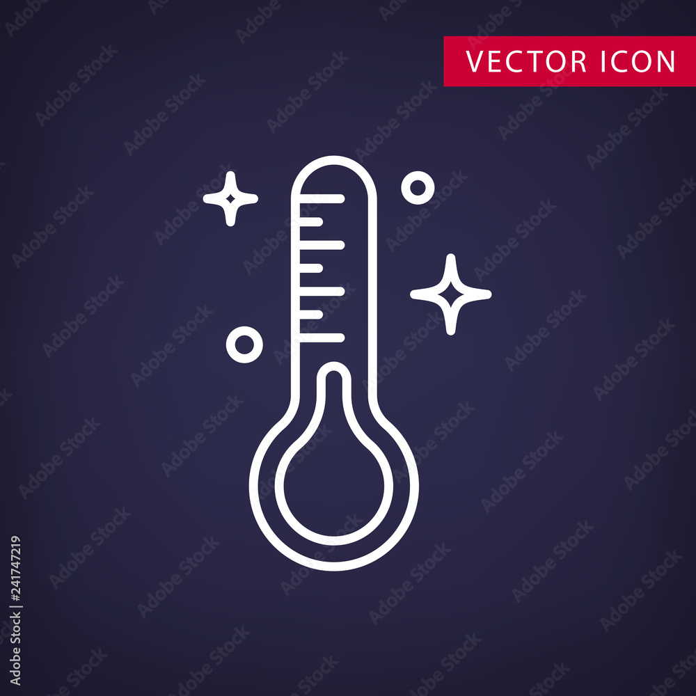 Weather thermometer vector flat icon Weather thermometer vector flat icon