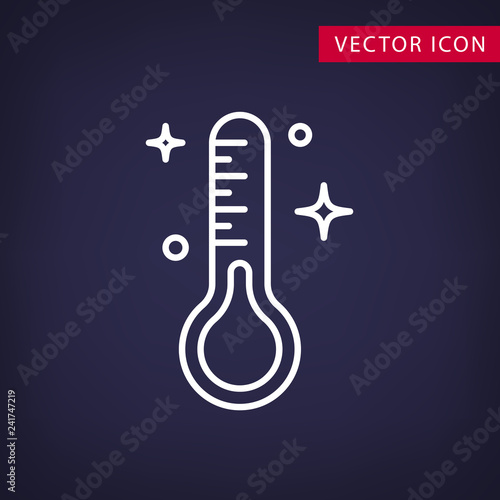 Weather thermometer vector flat icon