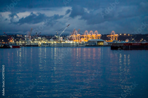 Evening Seattle Port 2 © George Cole
