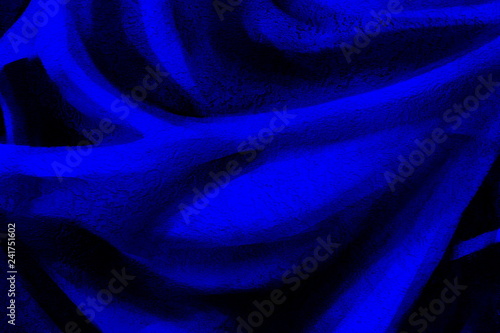 Blue abstract background with black divorces waves