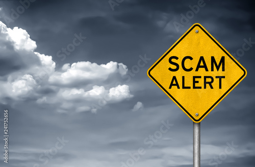 Scam Alert - warning sign photo