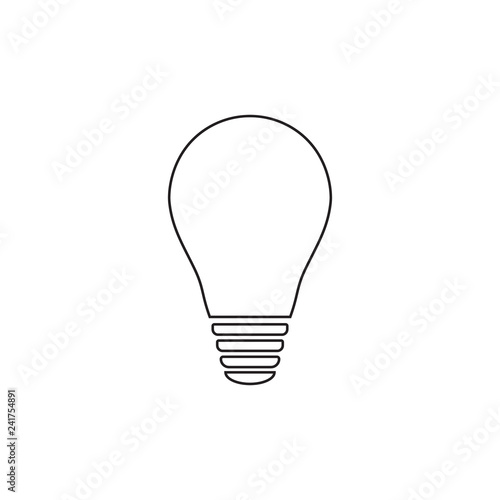 Light Bulb line icon vector, isolated on white background.