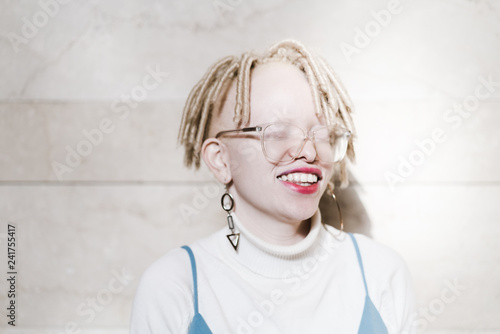Studio portrait of young woman
