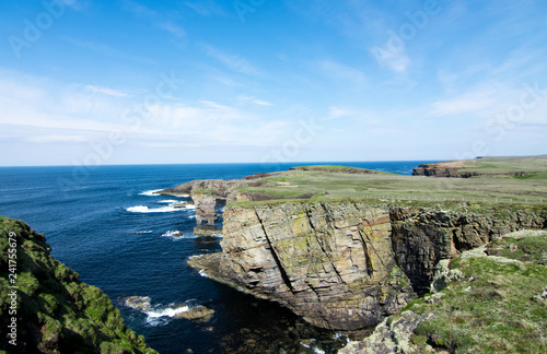 Yesnaby Cliffs - Coast line of Orkney, Scotland photo