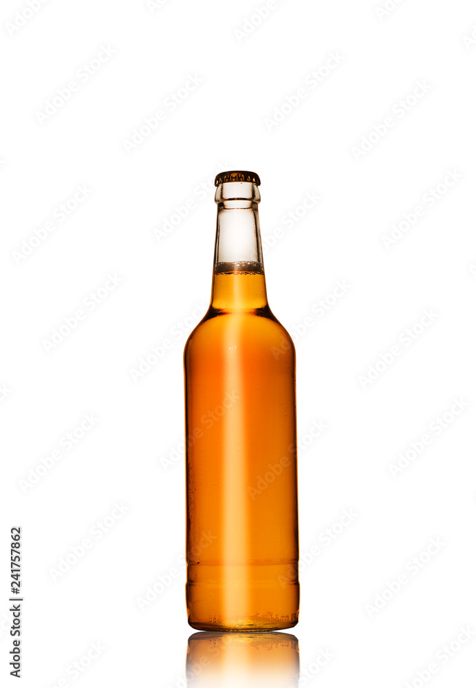 full bottle of beer on a white background full bottle of beer on a white background