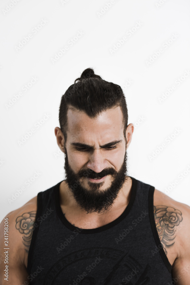 Man standing against white background Man standing against white background