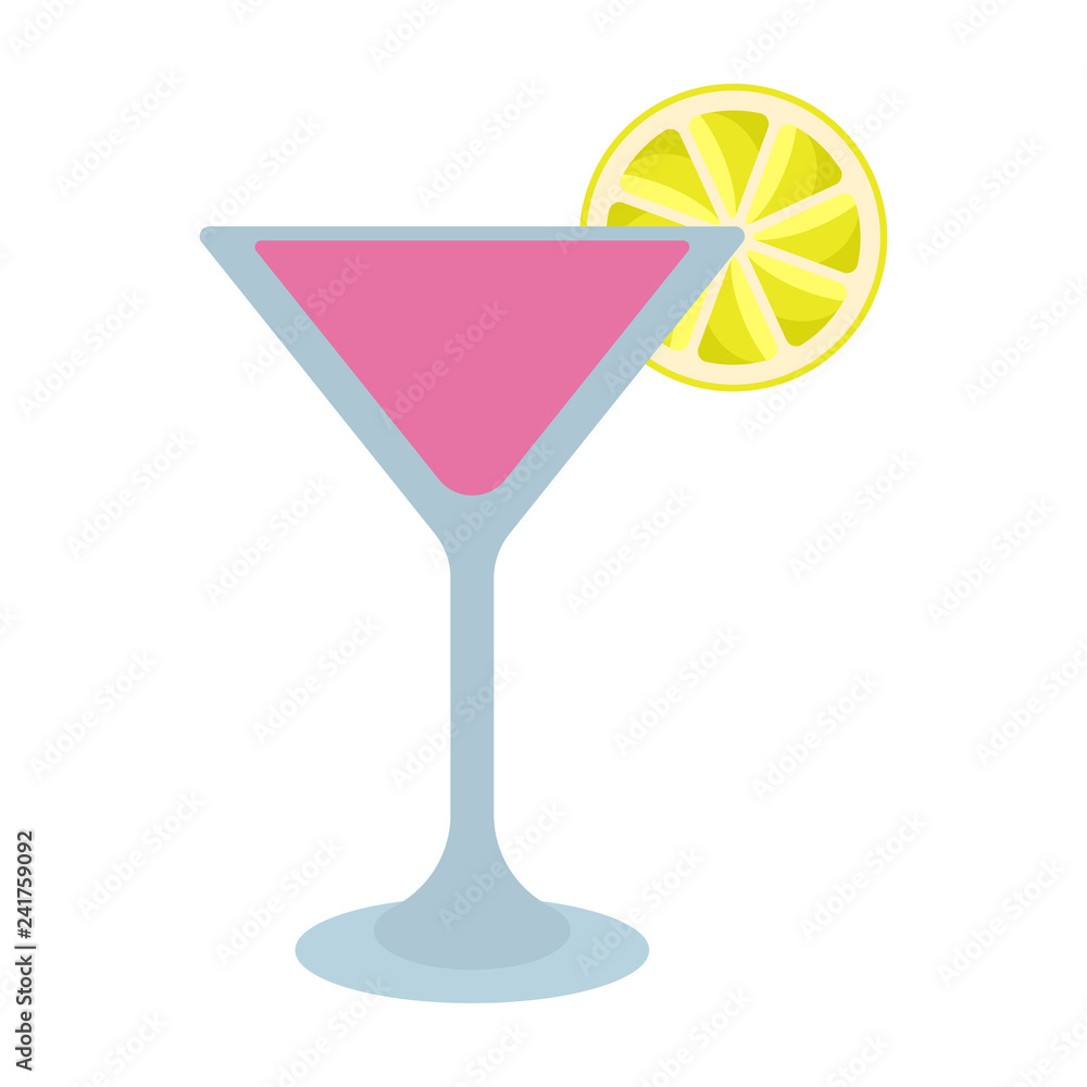 pink martini glass