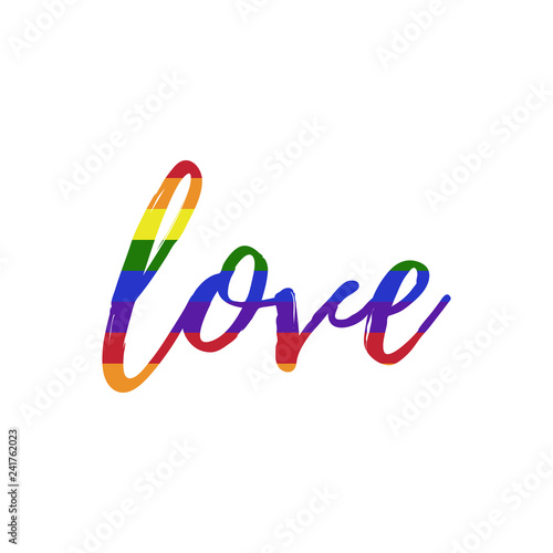 Rainbow Love - Rainbow love typography