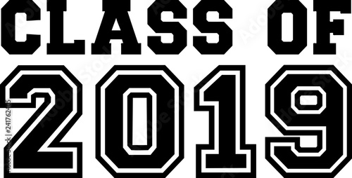Senior class of 19 in red and black