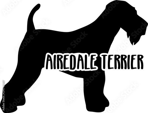 Airedale Terrier silhouette real word
