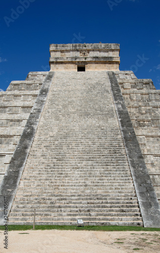 The Pyramid of Kukulkan at Chichen Itza in Mexico, one of the New Seven Wonders of the World. 