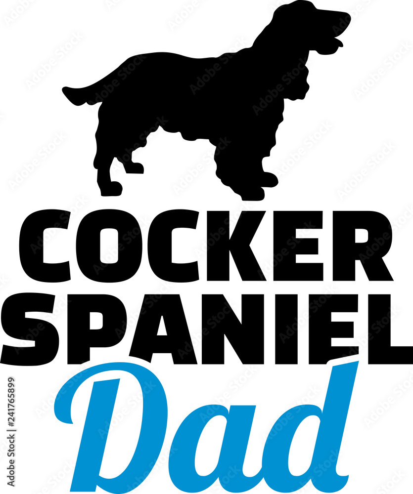 Obraz premium Cocker Spaniel Dad blue