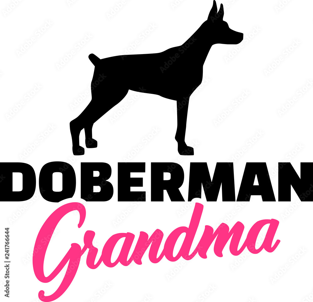 Doberman Grandma pink