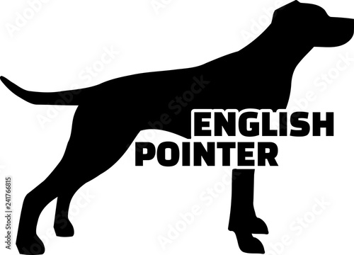 English Pointer silhouette real word