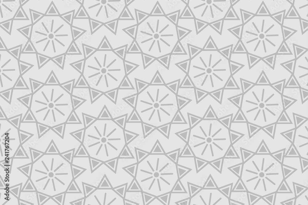 Fototapeta premium Gray stylish digital geometric background with different shapes. 