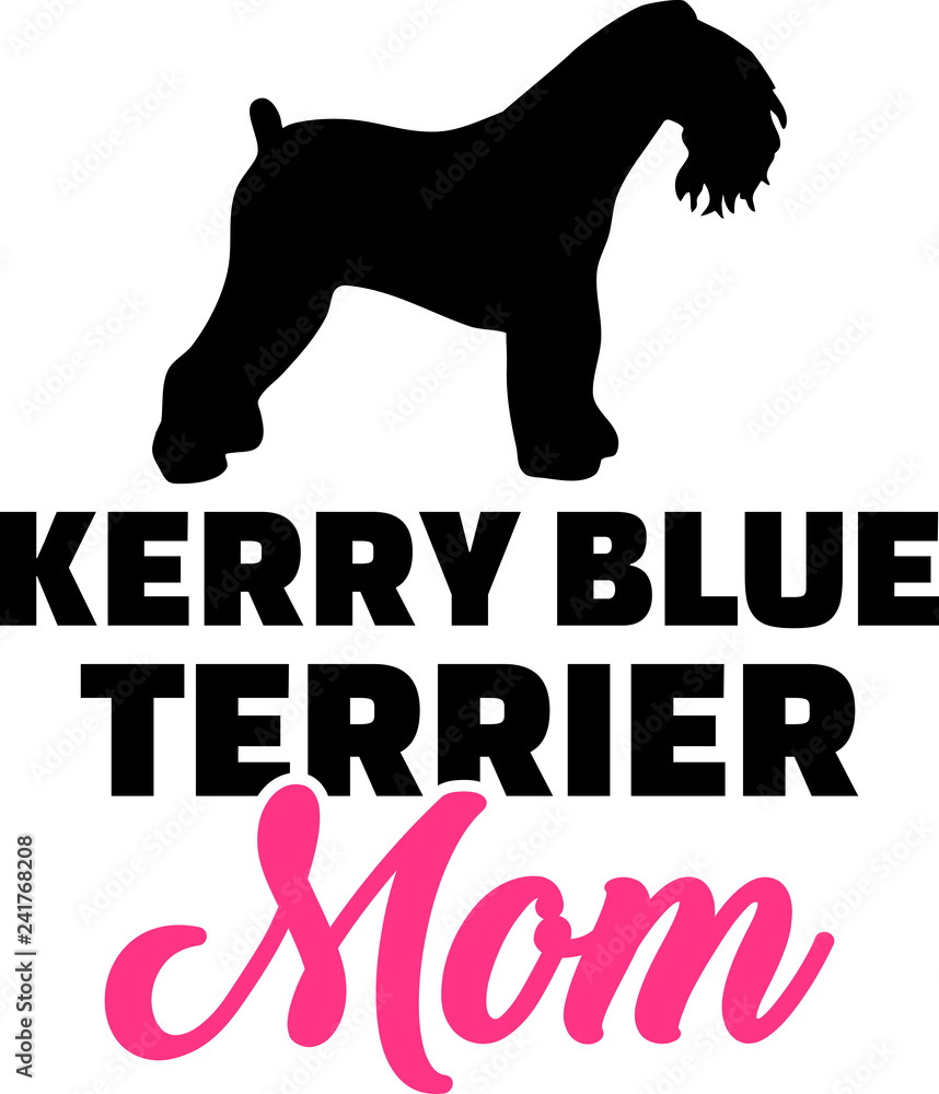 Kerry Blue Terrier mom silhouette
