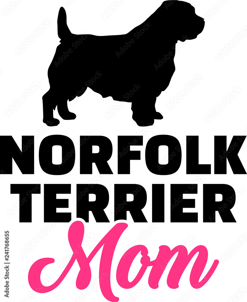 Norfolk Terrier mom silhouette