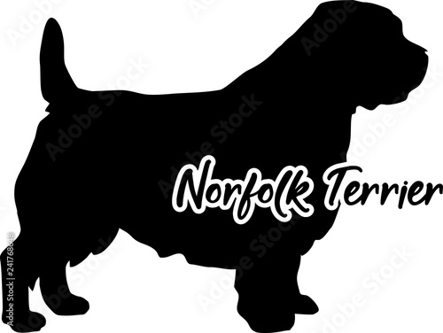 Norfolk Terrier silhouette real word