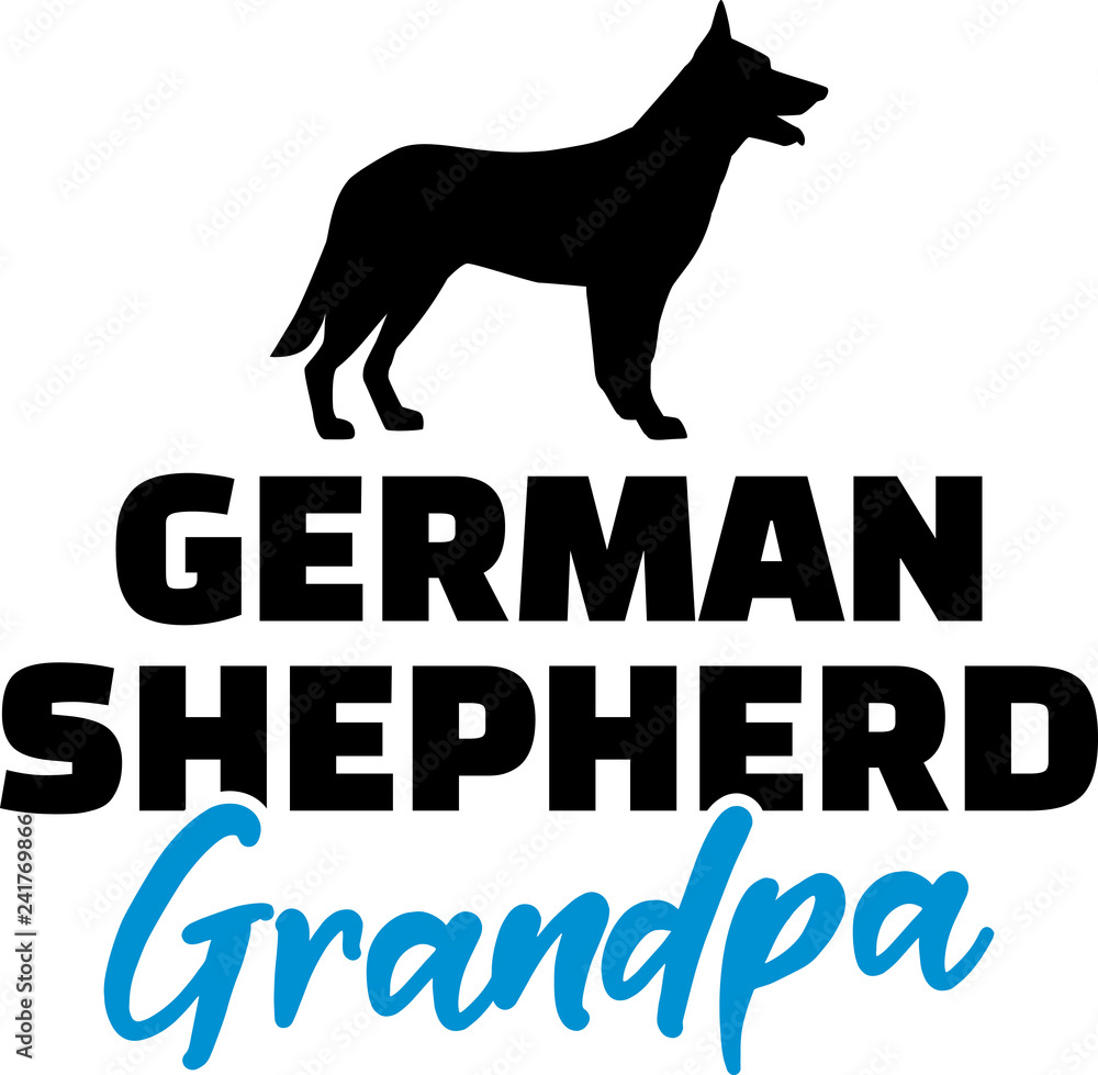 German Shepherd Grandpa blue