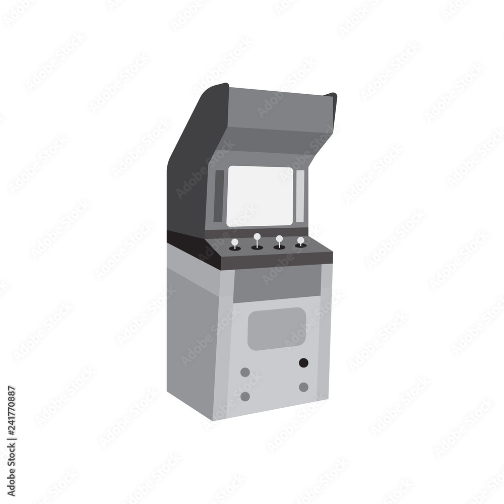 Arcade cabinet black icon vector design illustration Arcade cabinet black icon vector design illustration