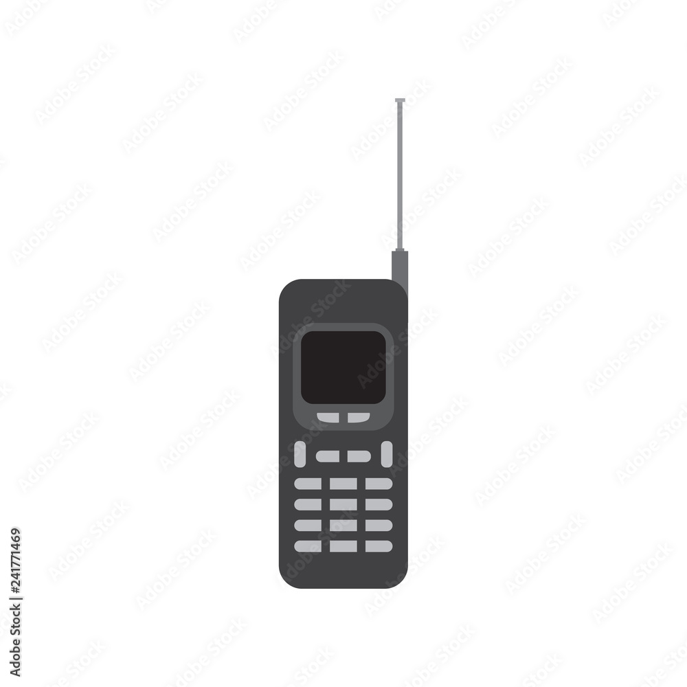 Old mobile phone black icon vector design illustration Old mobile phone black icon vector design illustration