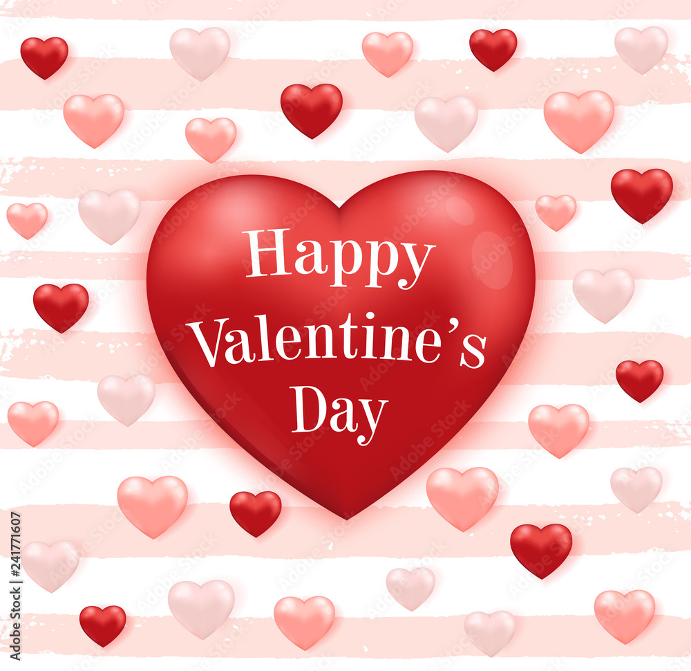 Striped background for Valentine's day