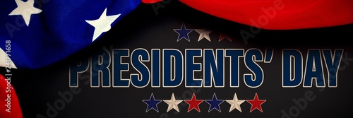 Composite image of presidents day. vector typography, stars