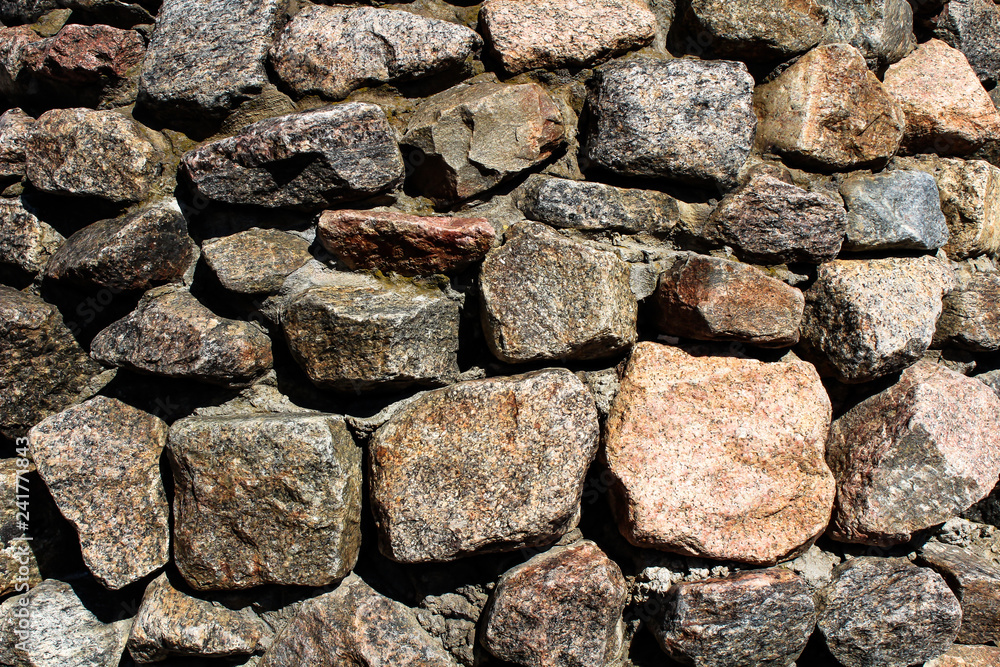 old stone wall of stones