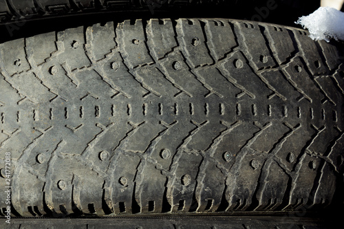 Texture of old tires.