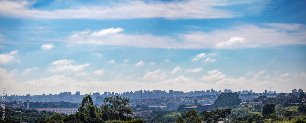 Bauru city view. The city is located in São Paulo state coutryside