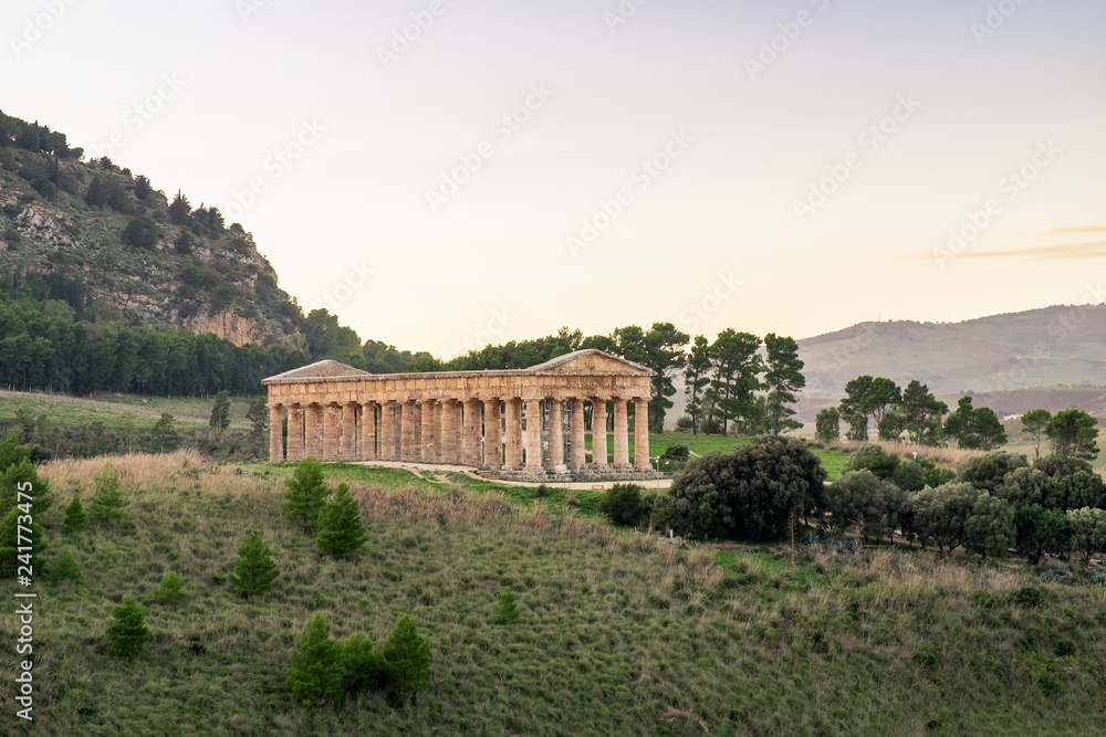 Doric greek temple of Segesta in Sicily, Italy