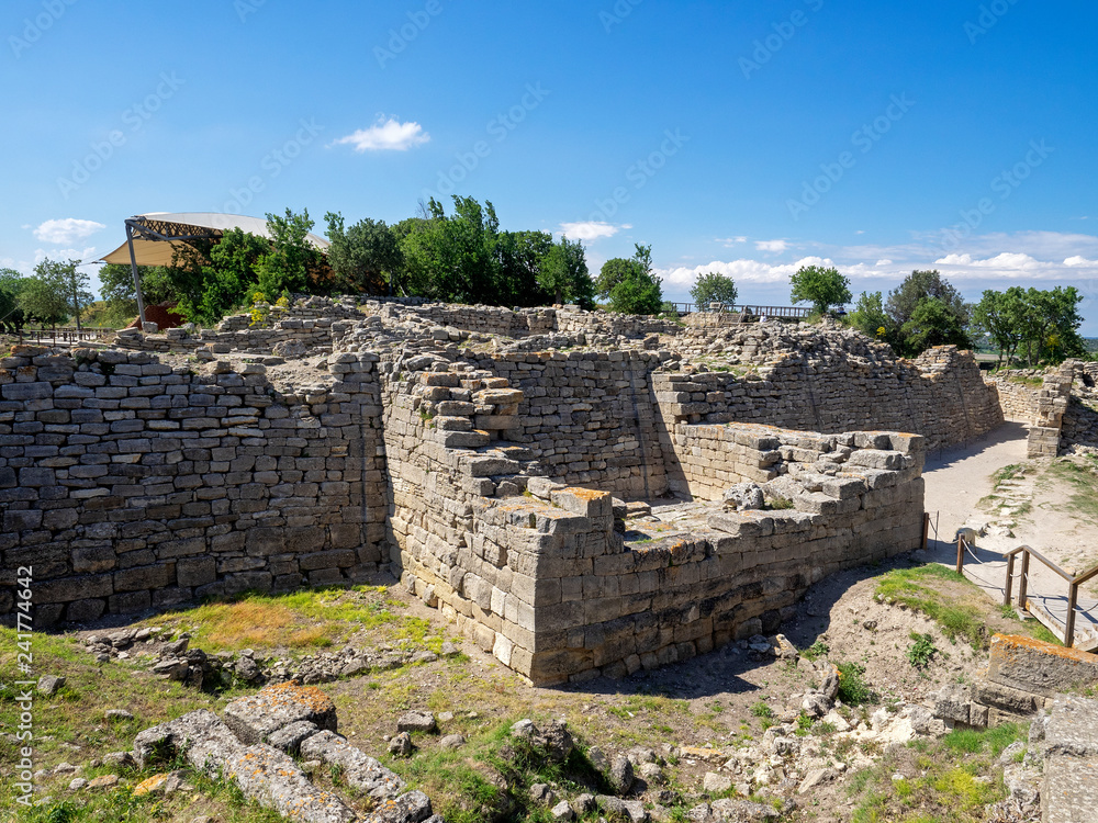 Ruins of ancient Troia city, Canakkale (Dardanelles) / Turkey