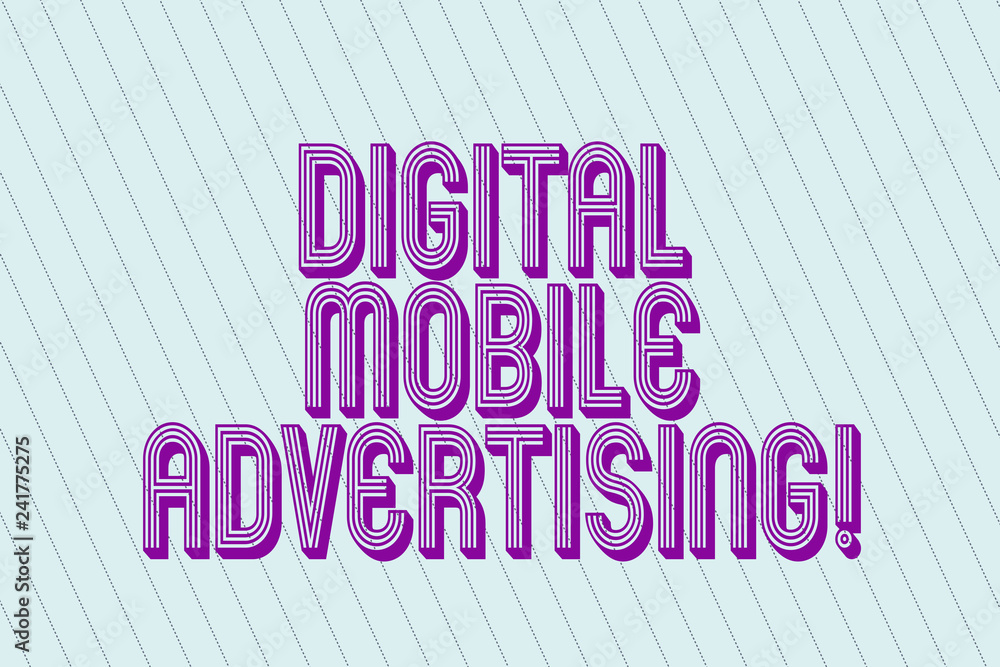 Handwriting text Digital Mobile Advertising. Concept meaning form of publicity via wireless phones and devices Blank Pastel Rectangle with Diagonal Seamless Straight Dotted Lines photo Handwriting text Digital Mobile Advertising. Concept meaning form of publicity via wireless phones and devices Blank Pastel Rectangle with Diagonal Seamless Straight Dotted Lines photo